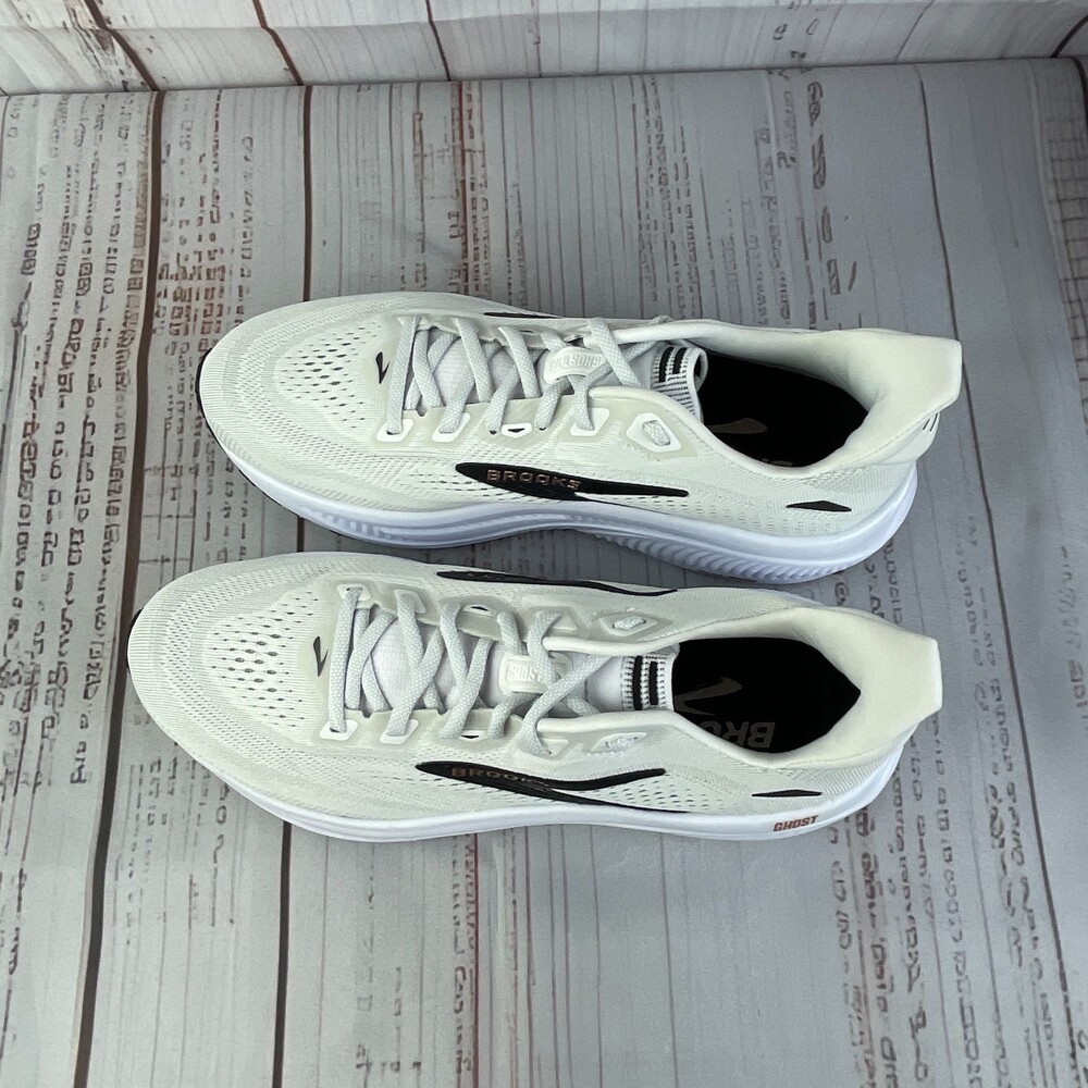 Brooks Ghost 18 Women's Running Sneakers 10 US White/Black/Rose Gold - Picture 7 of 10